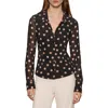 Sanctuary Fitted Mesh Button Down Top In Animal Print