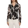 Sanctuary Fitted Mesh Button Down Top In Black