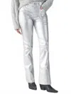 Sanctuary Metallic Hayden Bootcut Pant In Silver