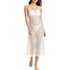 Sanctuary Metallic Net Sheer Maxi Cover-up Dress In White