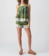 Sanctuary Button Back Tank In Green
