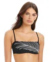 Sanctuary Midnight Breeze Embroidered Bandeau Swim Bra In Black