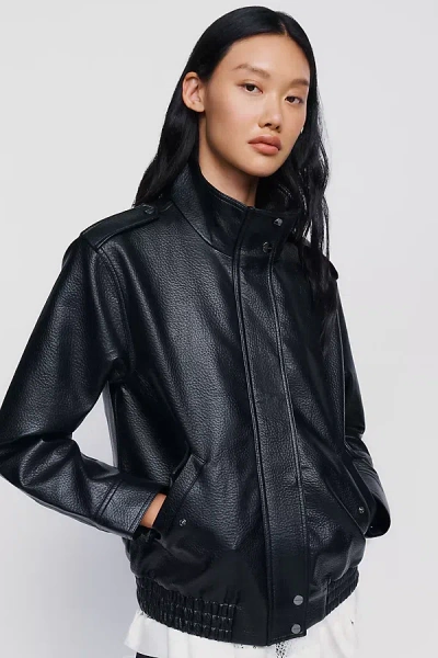 Sanctuary Mika Faux Leather Jacket In Black