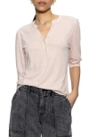 Sanctuary Mixed Media Organic Cotton Blend Top
