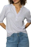 Sanctuary Mixed Media Organic Cotton Blend Top In Lavender