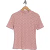 Sanctuary Mock Neck Lace Top In Pink