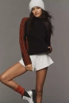 Sanctuary Mock-neck Sporty Stripe Sweater In Black