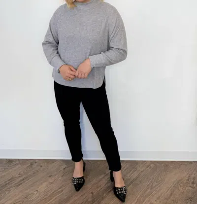 Sanctuary Mock Neck Sweater In Ash In Grey