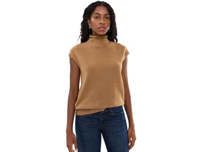 Sanctuary Mock Neck Sweater Shell Women's Sweater Cocoa Powder: Xs (us 2), Acrylic/cotton/polyester In Multi