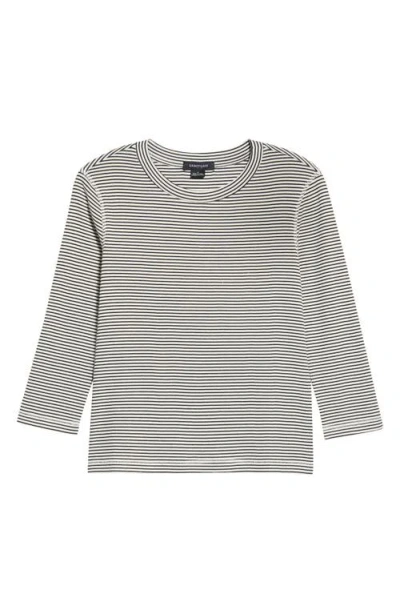 Sanctuary Mode Stripe Cotton Knit T-shirt In Black