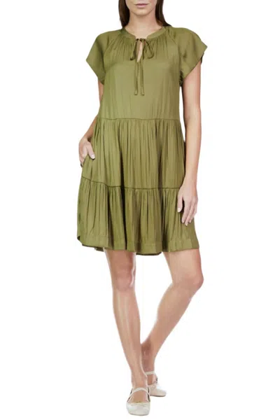 Sanctuary Modern Babydoll Dress In Burnt Olive In Multi