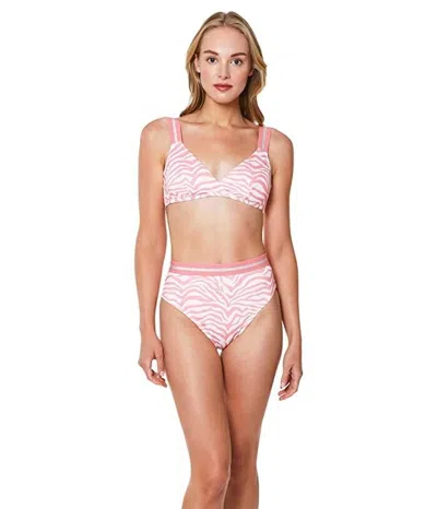 Sanctuary Modern Kitty Bikini Top Women Pink V-neck Wrap Bra Swimwear Jdm1080