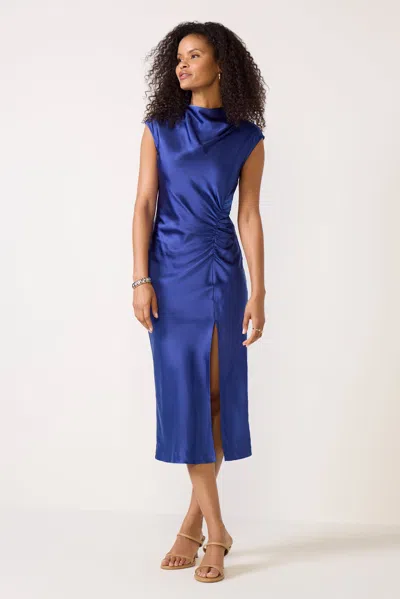 Sanctuary Modern Satin Dress In Blue