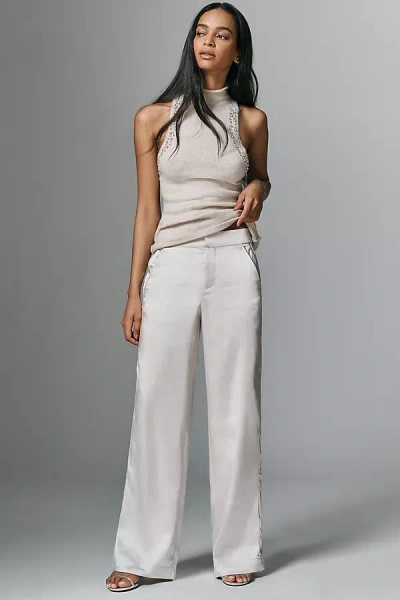 Sanctuary Modern Satin Trouser Pants In Gray