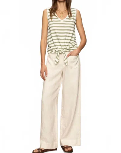 SANCTUARY MOLLY MARINE WIDE LEG PANTS IN BIRCH