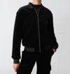Sanctuary Mona Quilted Velvet Bomber Jacket In Black