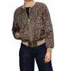Sanctuary Monroe Sateen Bomber Jacket In French Kitty In Animal Print
