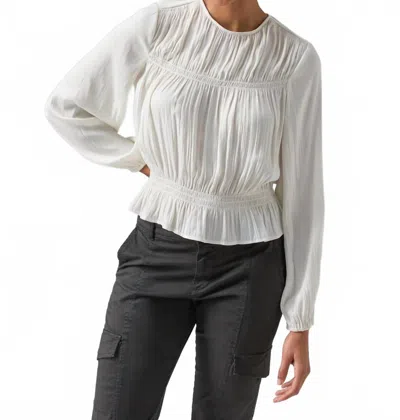 Sanctuary More Than Perfect Blouse In Chalk In Purple