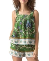 SANCTUARY MOSAIC TILE BUTTON BACK CAMI