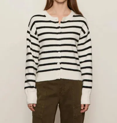 Sanctuary Must Have Cardigan Top In Chalk With Black Stripe In White