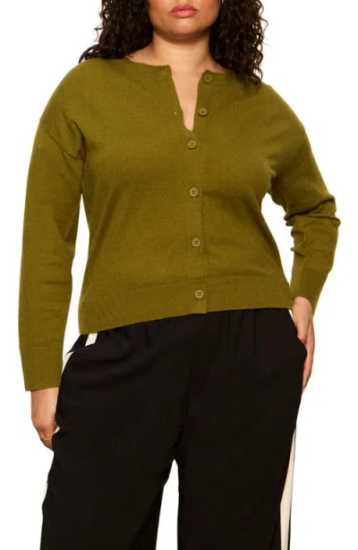 Sanctuary Must-have Cardigan In Martini Olive Green