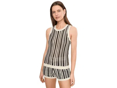 Sanctuary Natural State Halter Tank In Cabana Stripe In Black