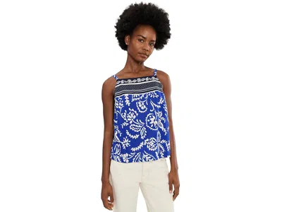 Sanctuary Nomad Button Back Cami Women's Clothing Portofino Border: Md (us 8) In Blue
