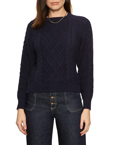 Sanctuary Nomad Cable Popover Sweater In Blue