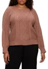 Sanctuary Nomad Cable Popover Sweater In Mocha In Brown