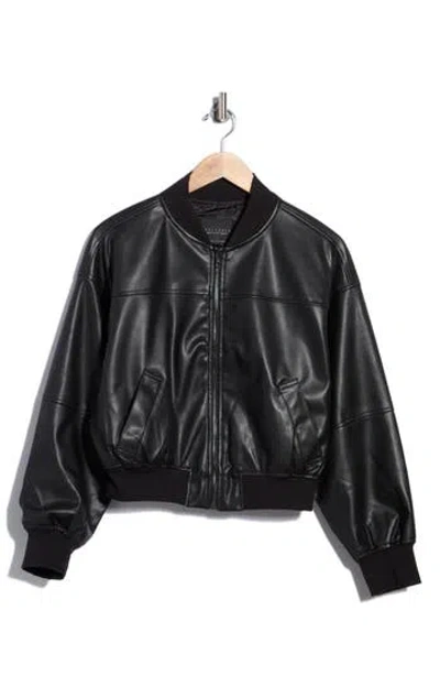 Sanctuary Nomad Faux Leather Bomber In Black