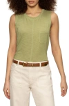 Sanctuary Nonstop Cotton Slub Tank In Green