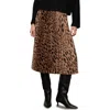 Sanctuary Nostalgia Abstract Leopard Print Pleated Skirt In Gold
