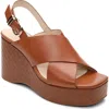 Sanctuary Nouveau Platform Wedge Sandal In Luggage