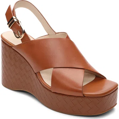 Sanctuary Nouveau Platform Wedge Sandal In Luggage