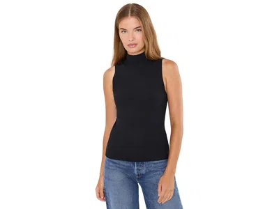 Sanctuary Nova Mock Neck Tank Top Women's Vest Black: Sm (us 4-6), Polyester/viscose