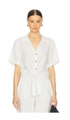 Sanctuary Ocean Tie Front Shirt In White