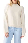 SANCTUARY OFF DUTY SWEATER IN WHITE SAND