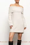Sanctuary Off The Shoulder Dress In Coconut Smoke