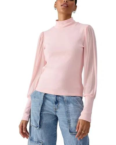 Sanctuary On My Mind Mesh Sleeve Top In Porcelain In White