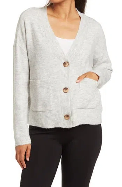 Sanctuary On The Move V-neck Pocket Cardigan In Gray