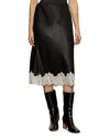 Sanctuary One Of A Kind Satin Skirt In Black