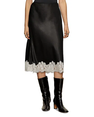Sanctuary One Of A Kind Satin Skirt In Black