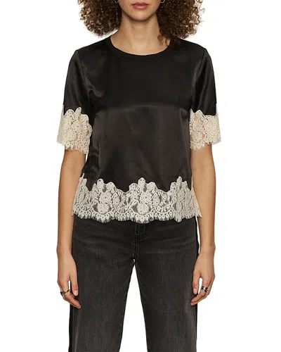 Sanctuary One Of A Kind Satin Top In Black