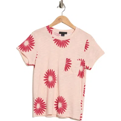 Sanctuary One Pocket T-shirt In Mandala Berry Pink