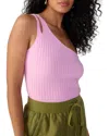 Sanctuary One Shoulder Rib Tank In Pink No. 3 In Multi