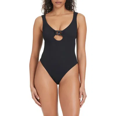 Sanctuary Open Back One-piece Swimsuit In Black