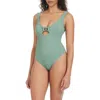 Sanctuary Open Back One-piece Swimsuit In Green