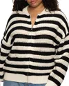Sanctuary Stripe Open Stitch Cotton Bomber Cardigan