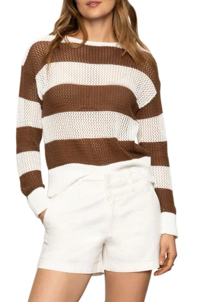 Sanctuary Open Knit Sweater In Multicolor