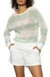 Sanctuary Open Knit Sweater In Green